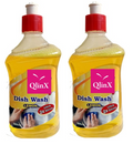 QlinX Extra Power Dishwash Gel 900 ml (Pack of 2 x 450 ml)