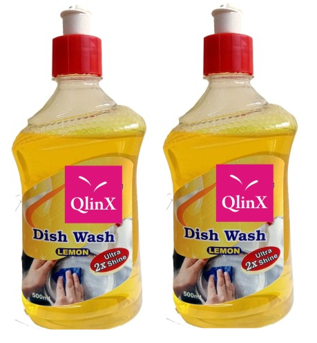 QlinX Extra Power Dishwash Gel 900 ml (Pack of 2 x 450 ml)