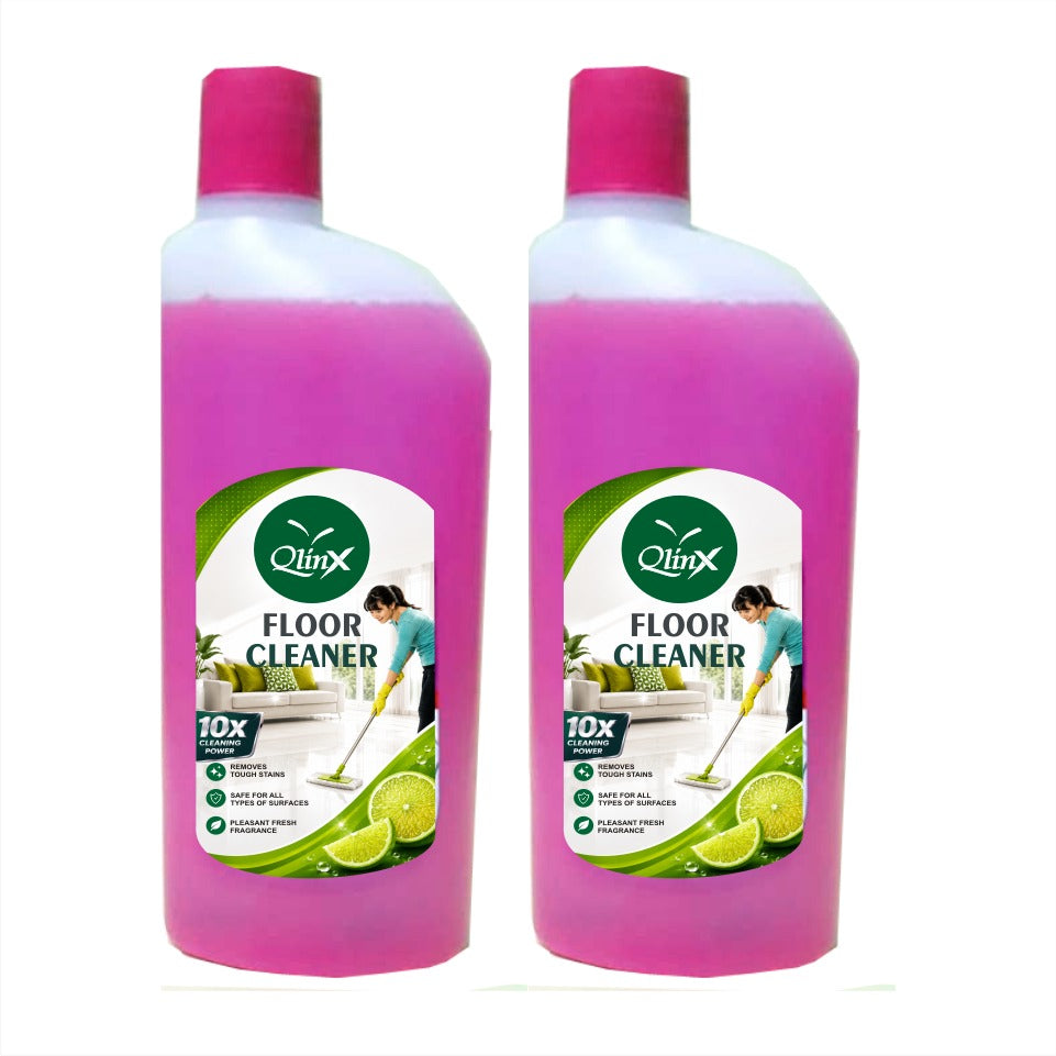 QlinX Floor Cleaner Rose 450 ml (Combo Set of 2)
