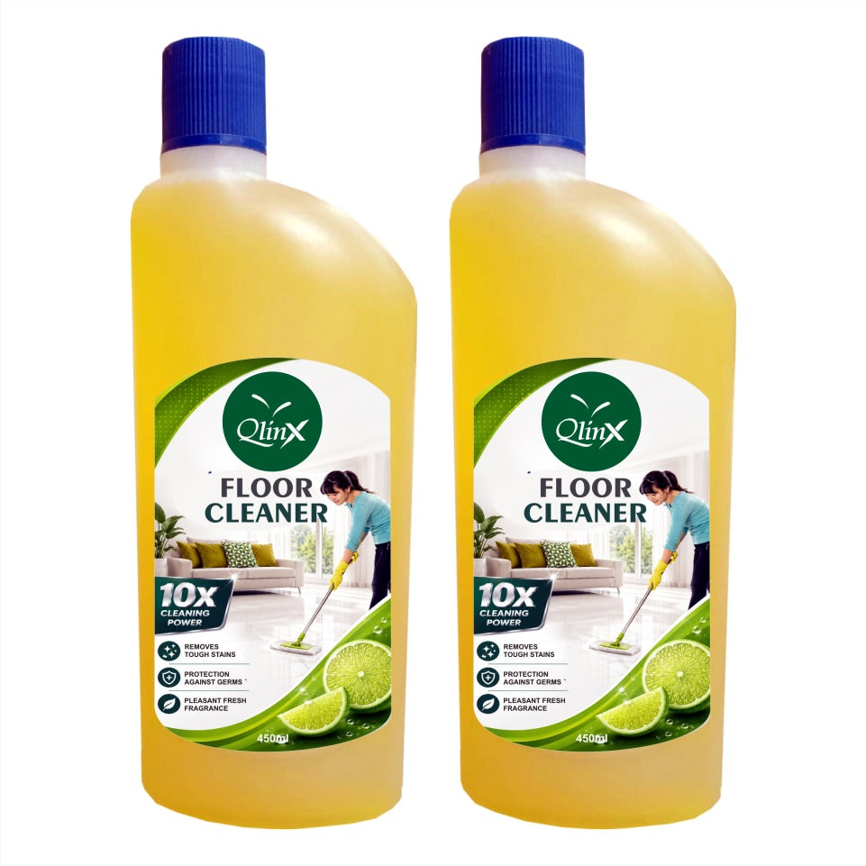 QlinX Floor Cleaner Lime 450 ml (Combo Set of 2)