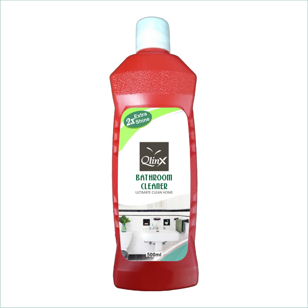 Bathroom Cleaner 500ml QlinX Bathroom Cleaner Combo (500 ml Each) | Total 1500 ml | 3 in 1 Deep Cleaning Formula | Removes Tough Stains, Hard Water Marks & Limescale | Toilet, Basin, Tiles & Floor Cleaner | Fresh Fragrance | Family Value Pack (Pack of 3 ) - Image 1